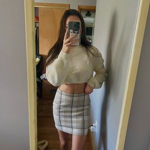 Plaid Bodycon Skirt